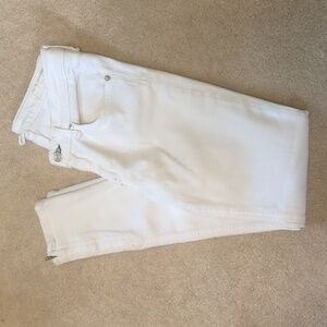 Rag and bone white skinny jeans zip capri